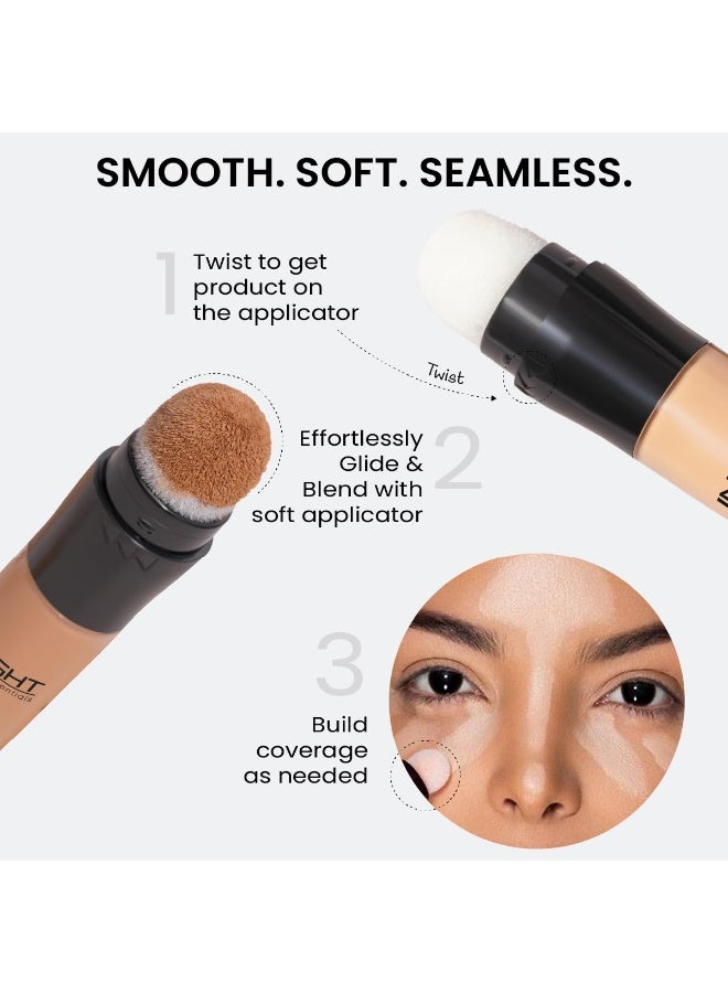 INSIGHT Airbase Concealer with Medium Coverage | Natural Finish | Crease-Resistant & Long-Lasting | Lightweight | For All Skin Types – (Nutmeg Delight) - 9g - Image 2